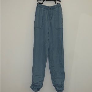 Blue flowey joggers